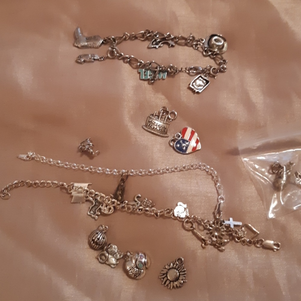 Lot of silver charms. *NO BRIGHTON*